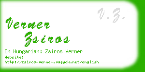 verner zsiros business card